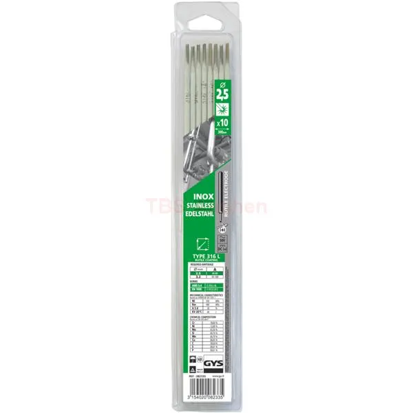 Schweißelektroden VA 2,5 mm 10 Stück-Packung