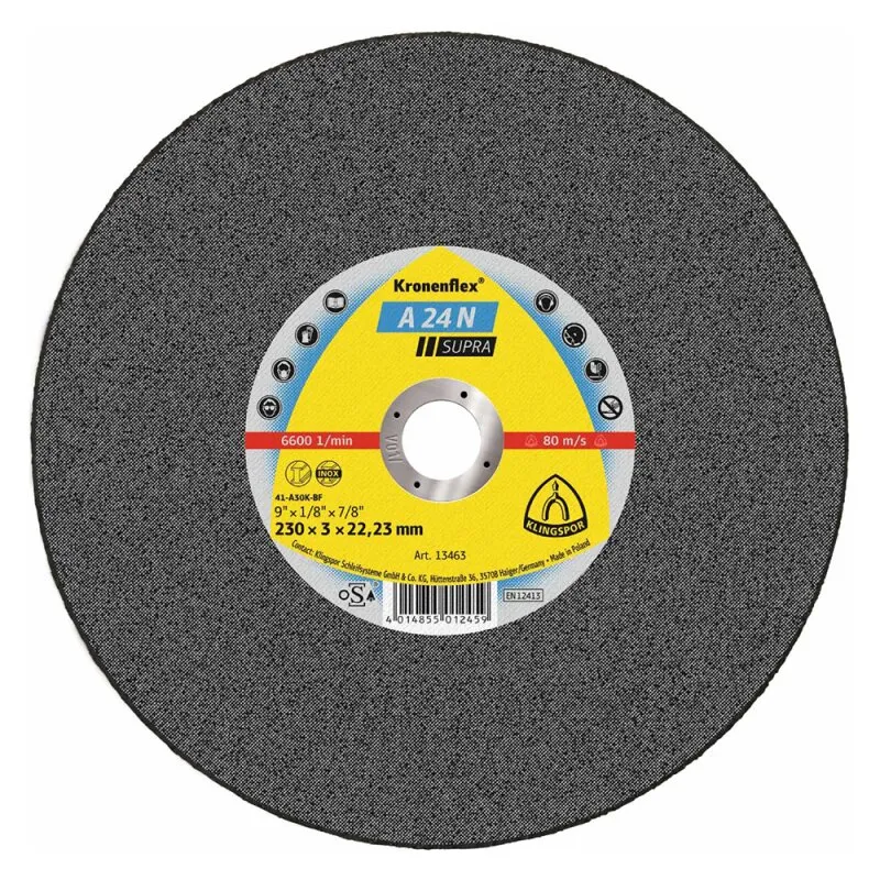 25 Stück Trennscheiben A24N Supra 230 x 3 x 22,23 gerade Klingspor