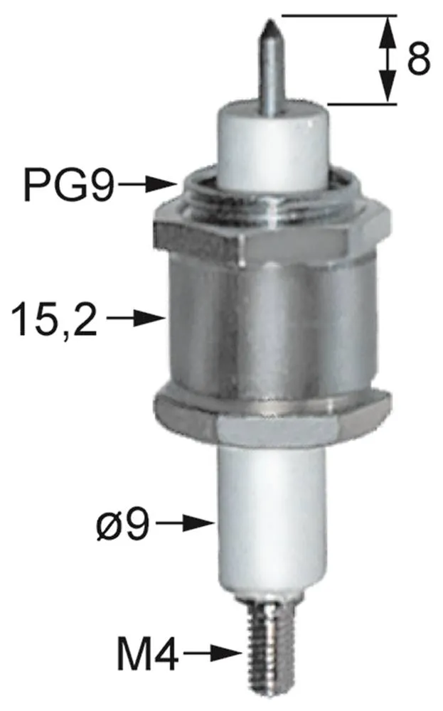 Zündelektrode für MKN 2063502-01, 2063502-00, Palux Maxima-700-850 9mm