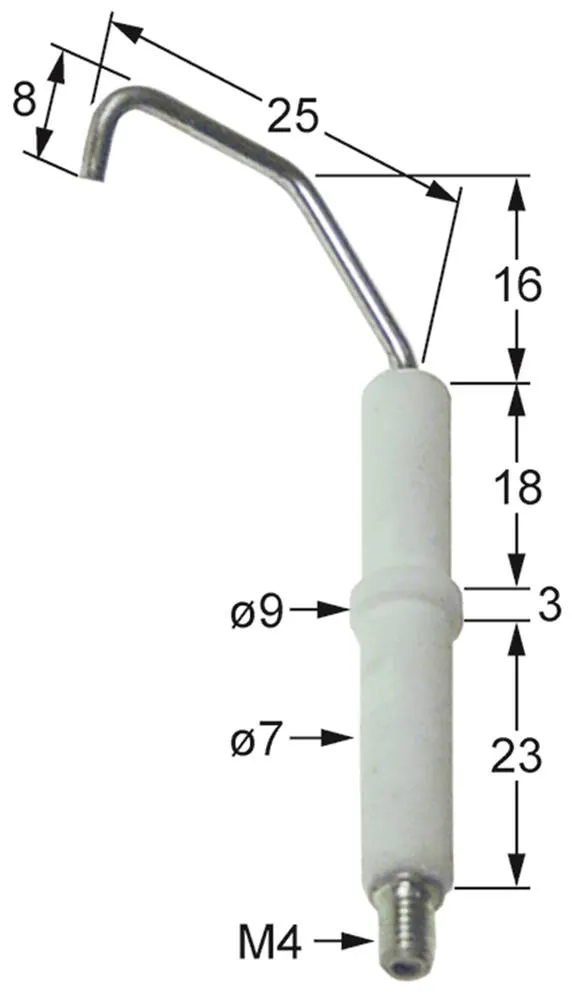 Zündelektrode für Giga C2FTPFGP, C2TP2FGP, Bertos G7F4E, G7F6E ADA207V