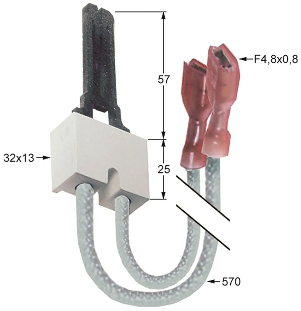 Zündelektrode für Moretti PC/, TIVOLI HI-TECH, Electrolux 291470
