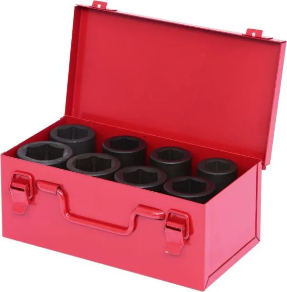 KS Tools 1" Sechskant-Kraft-Stecknuss-Satz, lang, 8-tlg.