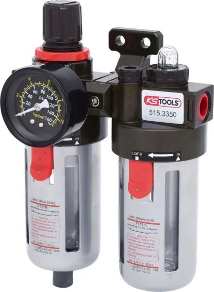 KS Tools 3/8 Zoll Druckluft Wartungseinheit 0,5 - 12 bar