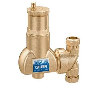 Caleffi DISCAL Mikroblasenabscheider drehbarer Flansch waage- und senkrechter Einbau Ø28 551703