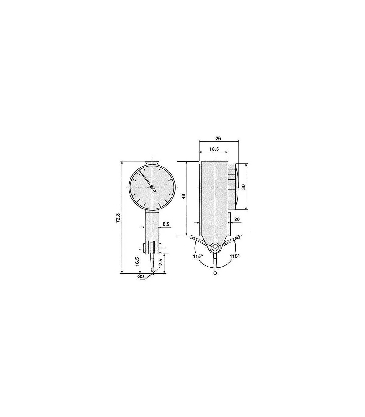 Analoge Indikator-Flip-Flop 0,8 mm Limit