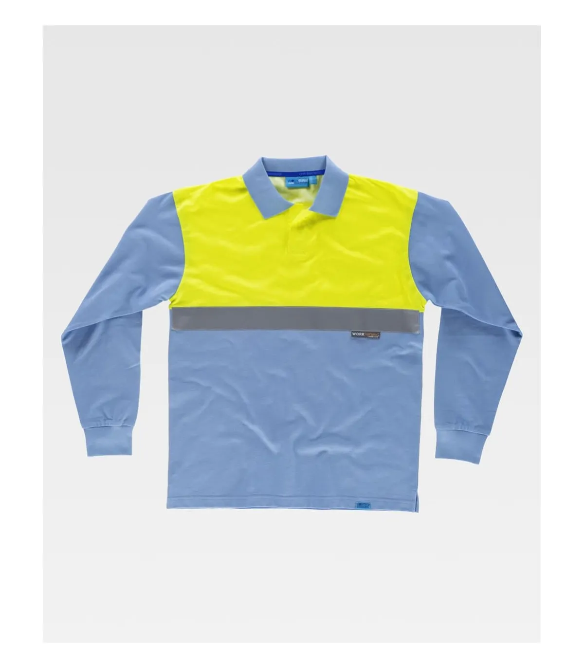 Antibakterielle Pol Langarm aus Baumwolle Piqué C3443