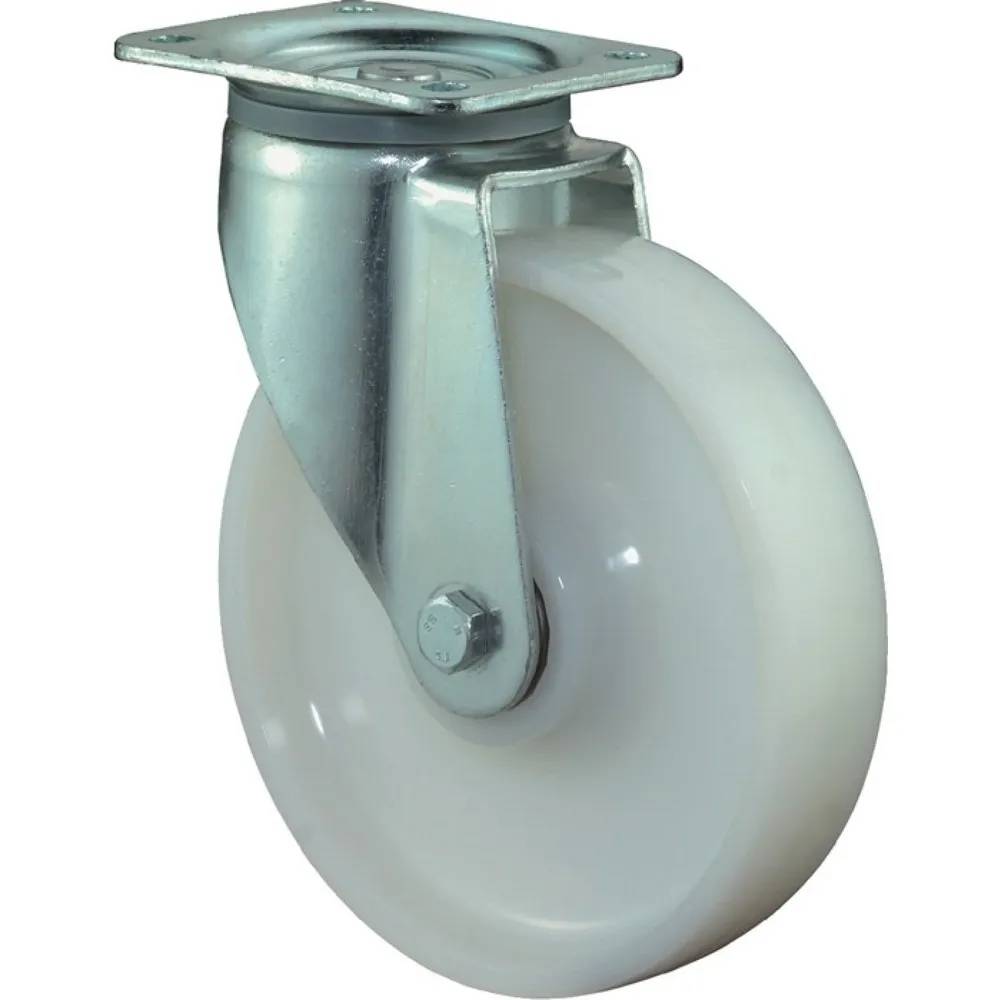 BS ROLLEN Schwerlast-Lenkrolle, Kunststoff, Rad-Ø 150 mm Tragfähigkeit 700 kg, Platte L135xB110 mm