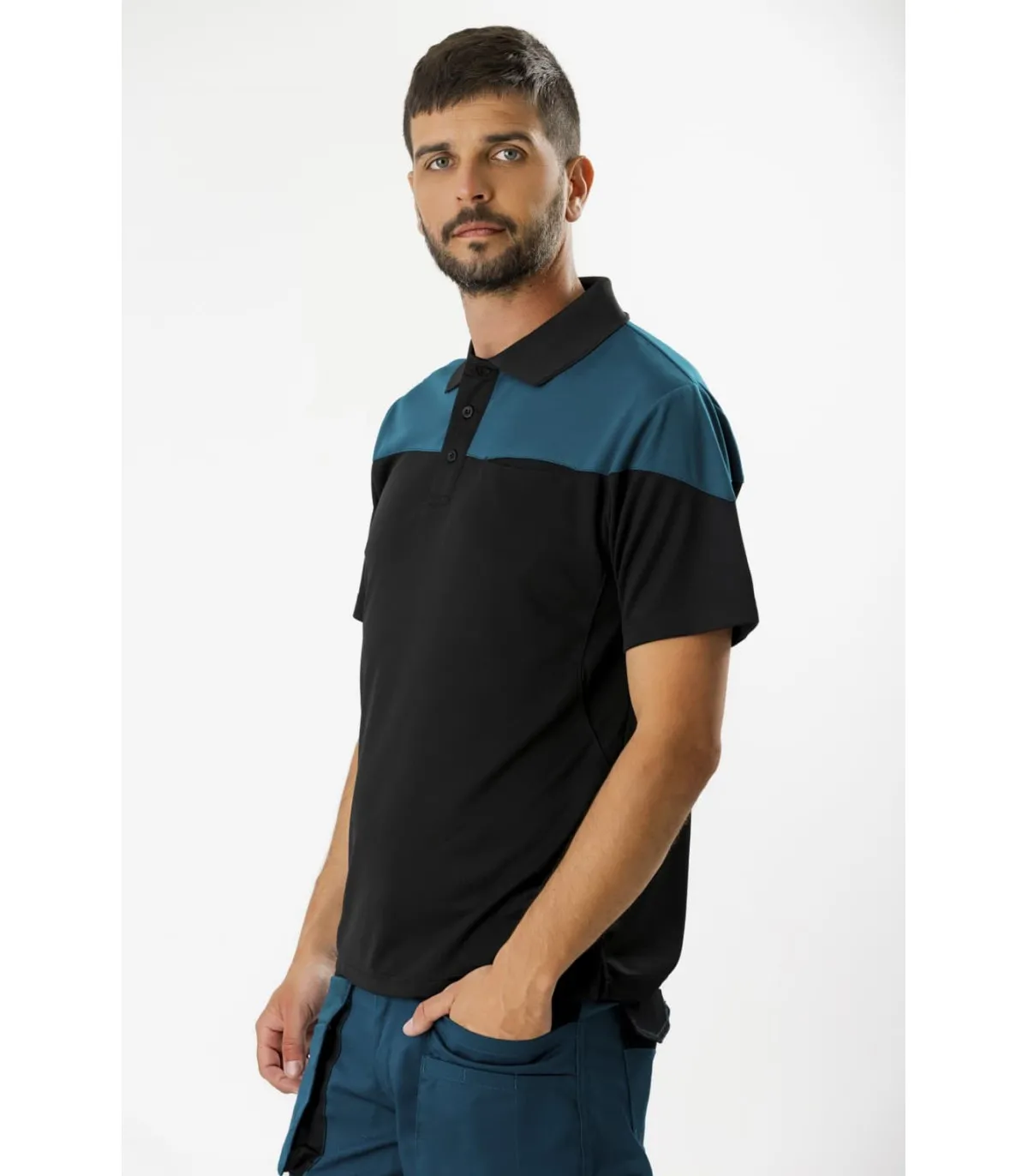 Buzo kombiniert mit elastischem Stoff. WF2616 Nylon Zip Hals und Verschluss