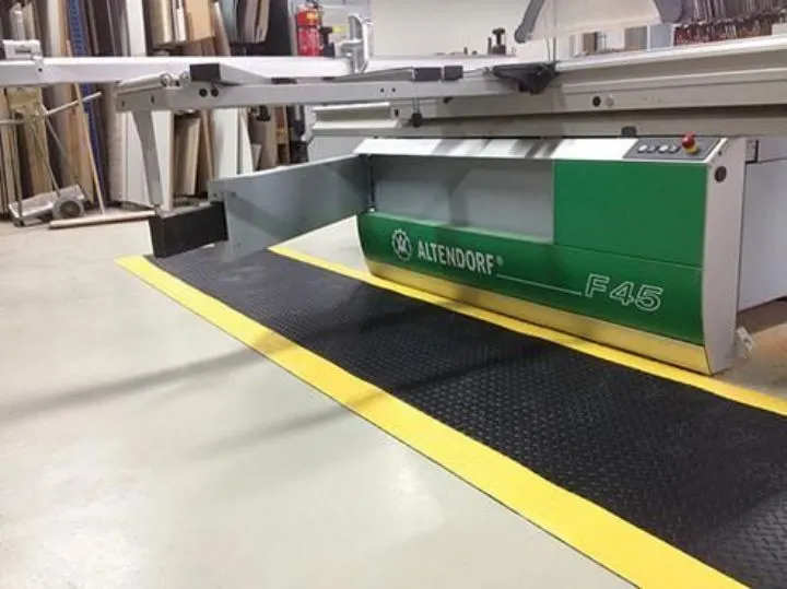 Coba Anti Ermüdungsmatte Bodenbelag 150 cm x laufender Meter schwarz gelb