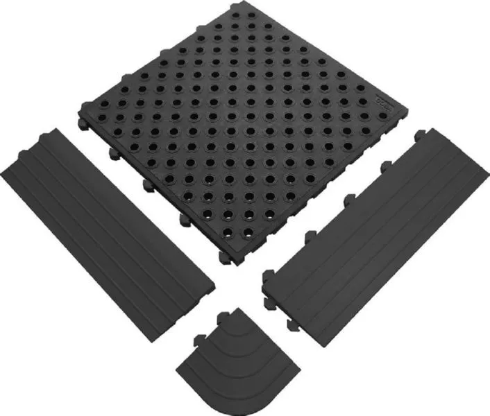 Coba Anti Ermüdungsmatte Fatigue Lock schwarz Kanten Eckstück