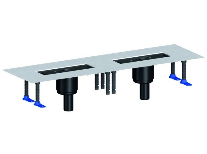 DALLMER Ablaufgehäuse DallFlex Duo senkrecht, DN 50, 539083