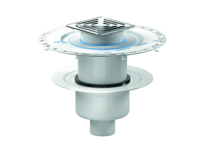 DALLMER Dünnbett-Bodenablauf 61 HT/VC, DN 50/DN 70, 150 x 150 mm, 563231