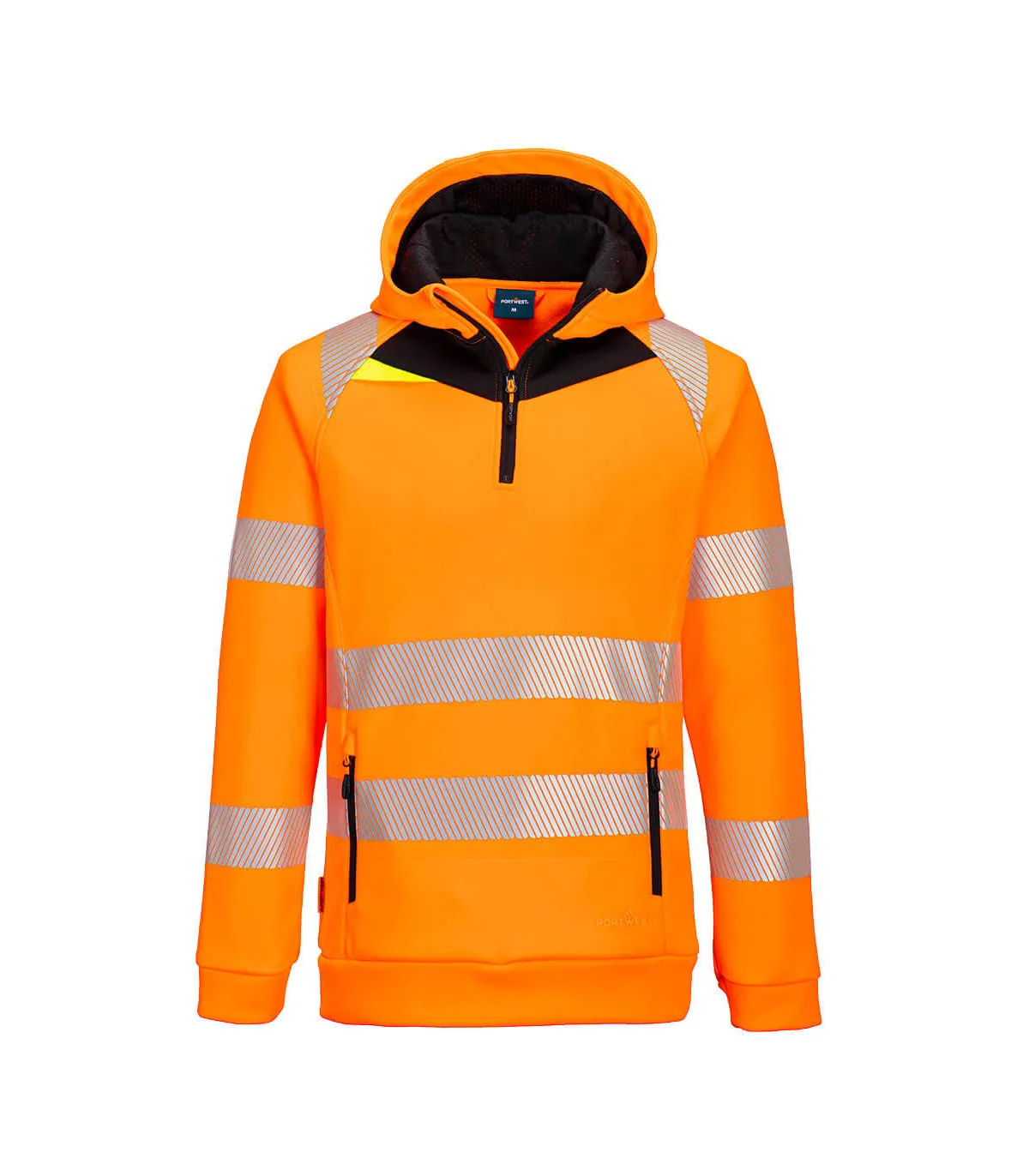 Dynamisches Sweatshirt mit Kapuze DX4 Hi-Vis 1/4 Zip mit reflektierenden Bändern PORTWEST DX482