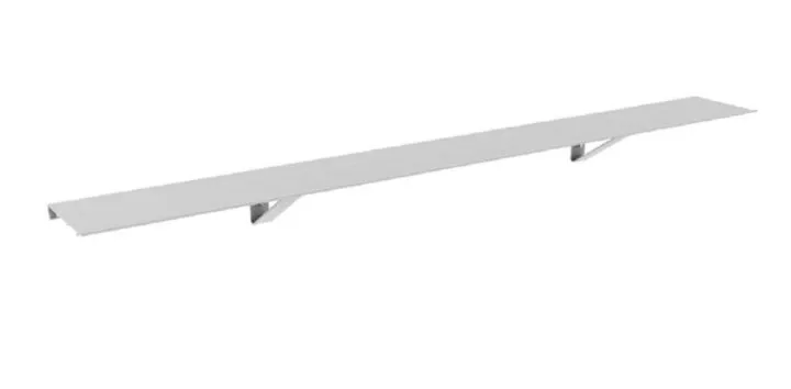 Vitavia Alu Wandregal mit den Maßen 122 x 15 cm alu