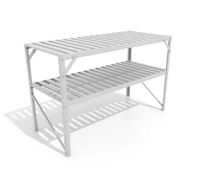 Vitavia Alutisch 2 Ablagen 121 x 54 x 76 cm in alu