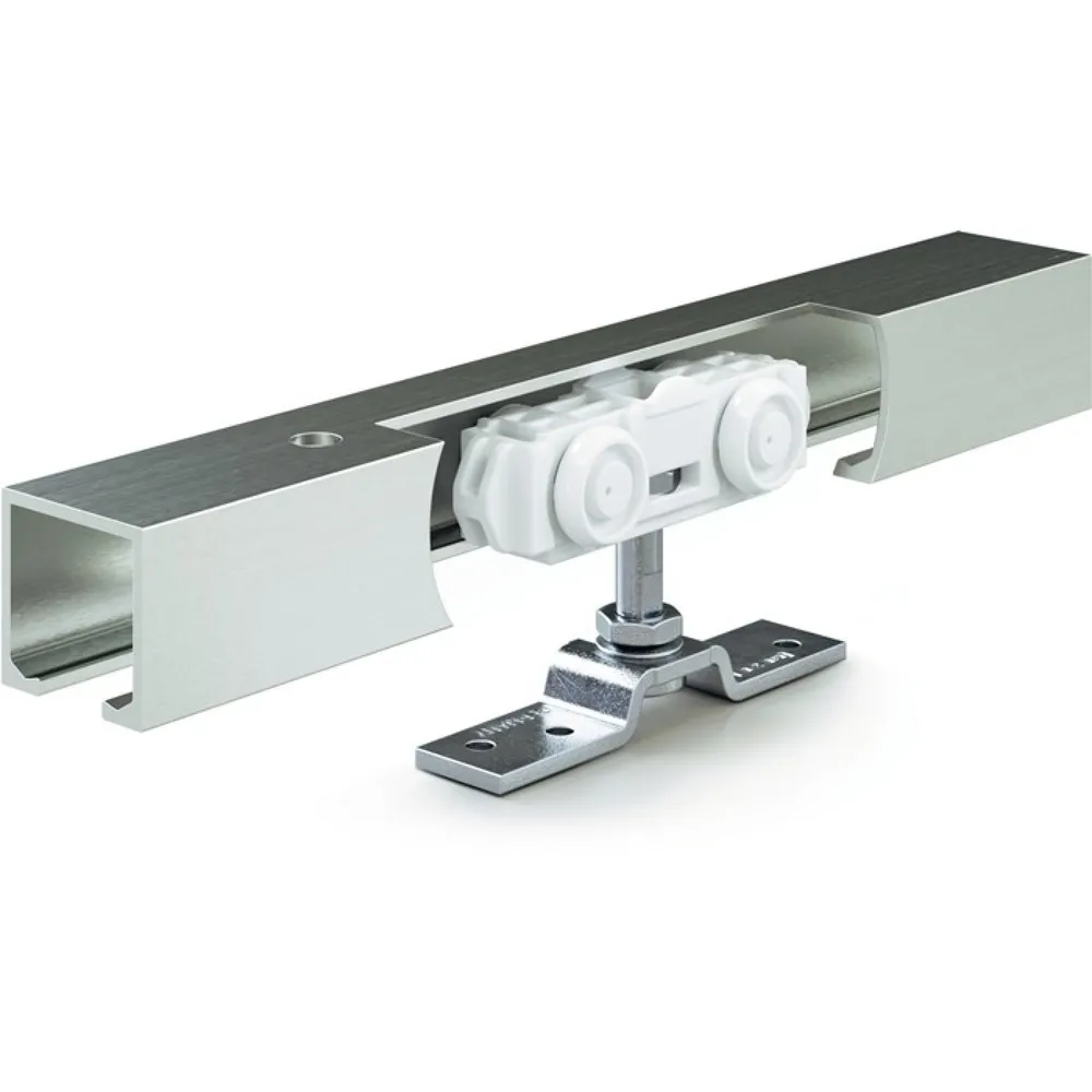 GEZE Schiebesystem Rollan 40 NT, Holzflügel Komplettset, 40 kg 1650 mm, 50-59 cm Wandmontage / Deckenmontage