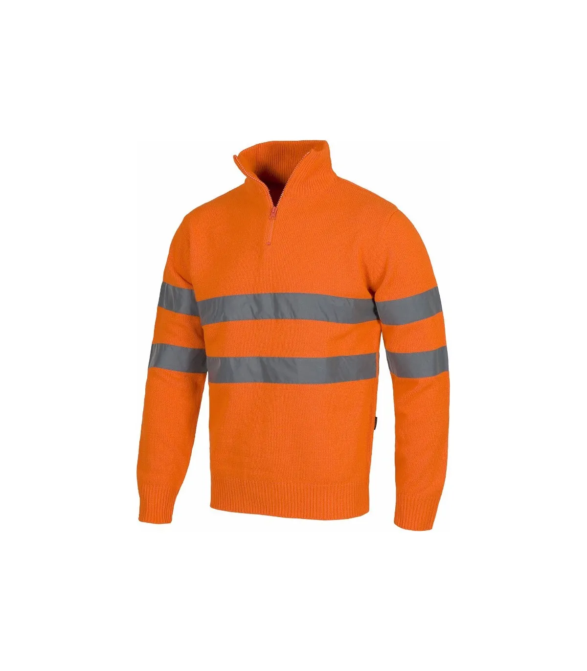 Hochhalstrikot mit WORKTEAM Reißverschluss Fluor C5508