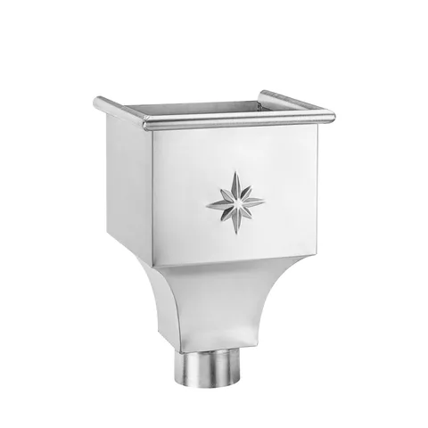 GRÖMO® Zink Wasserfangkasten ø120 eingeschwungen mit Stern 360x250x250, 62731