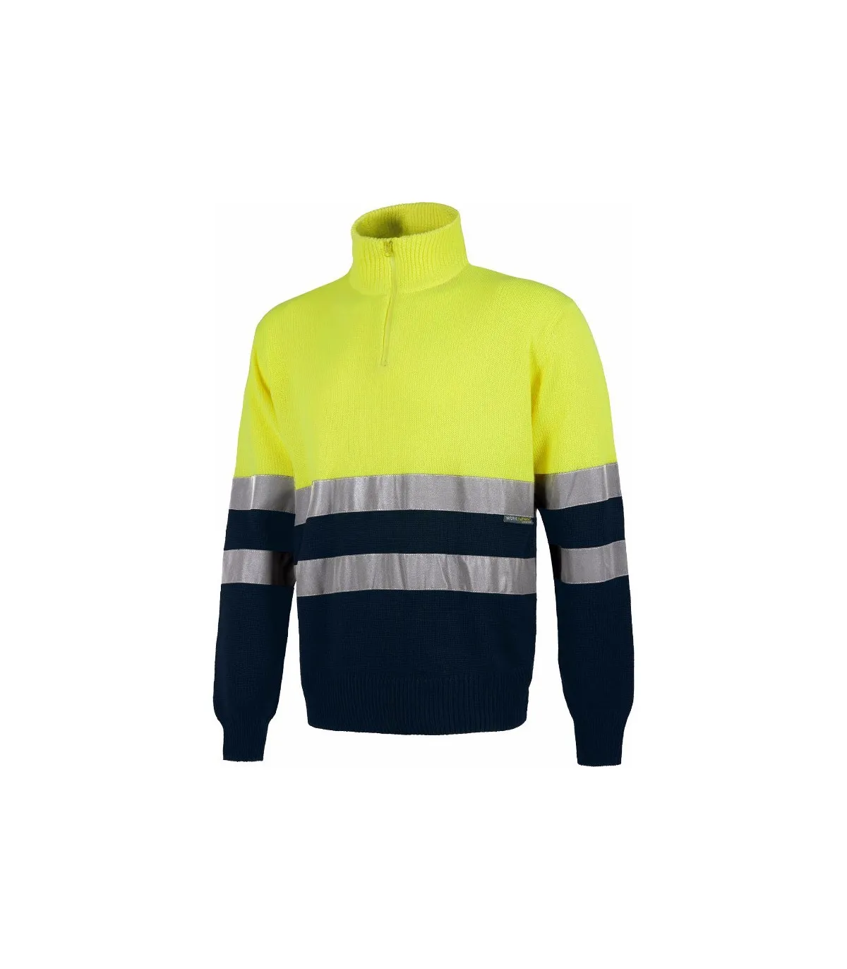 Jersey Fluor in dickem Strickgewebe mit reflektierenden Bändern WORKTEAM C5511