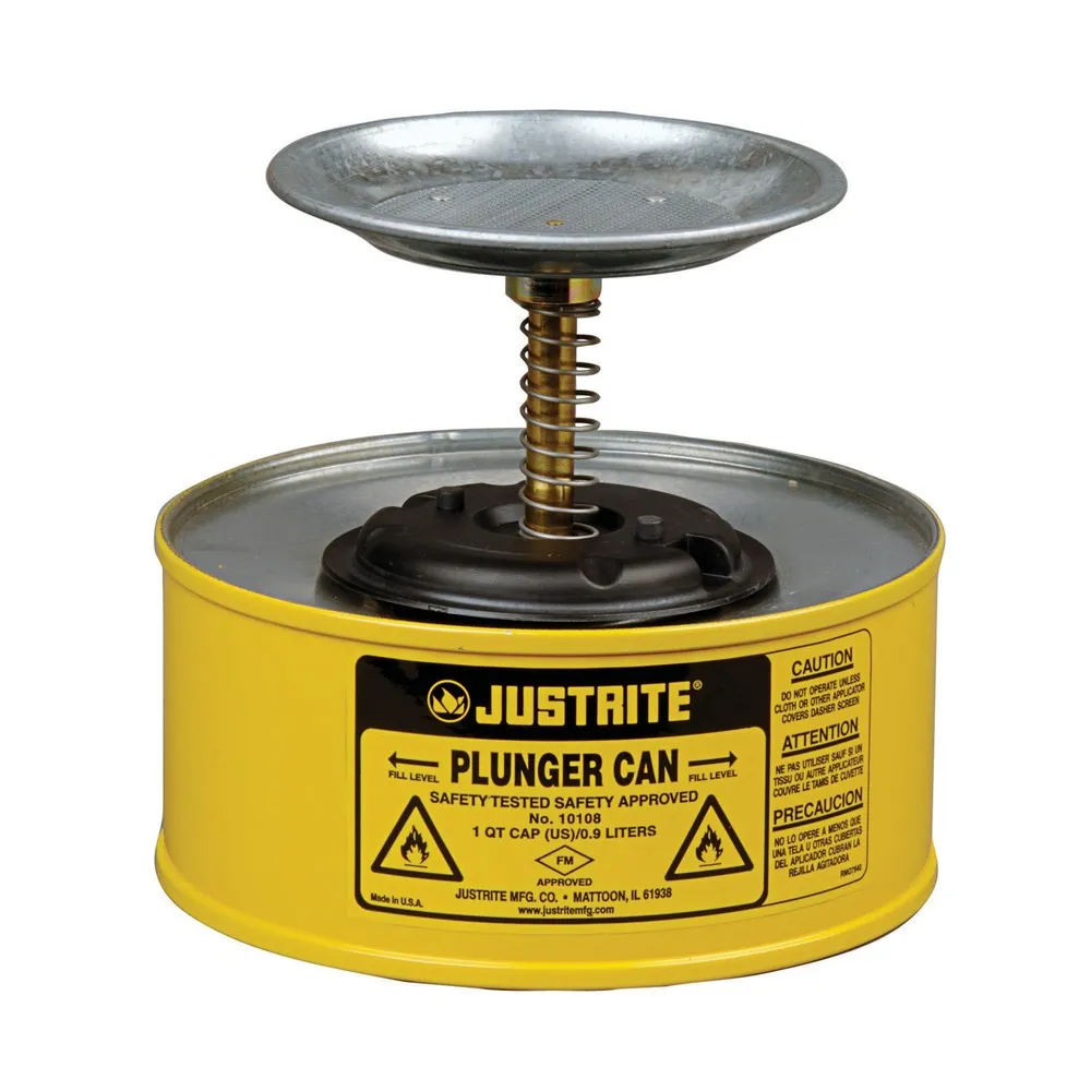 Justrite® Sparanfeuchter aus Stahlblech, gelb, 1 Liter