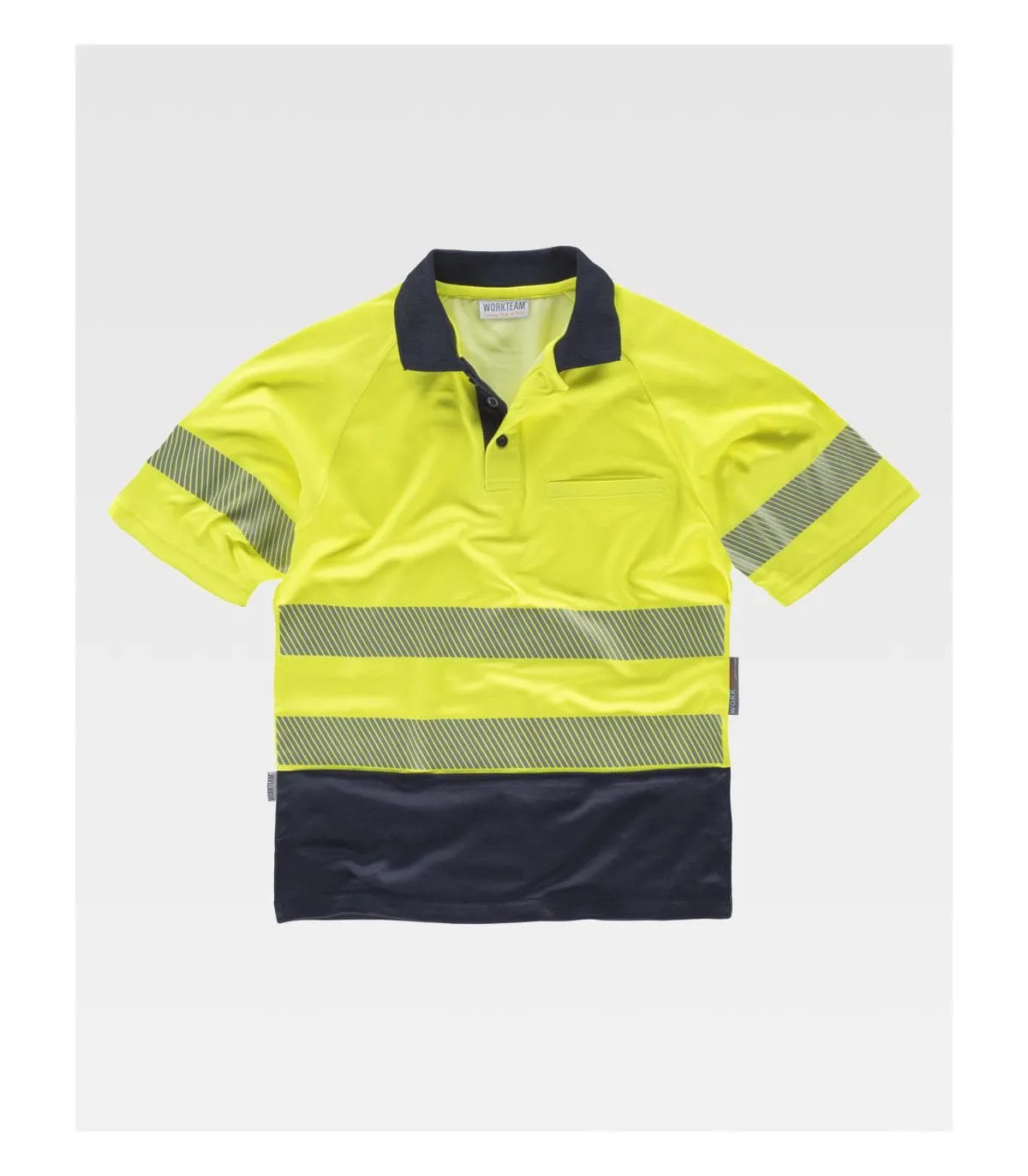 Kurzarm-Poloshirt aus Polyester-Mikropiqué mit Baumwollfutter C3895
