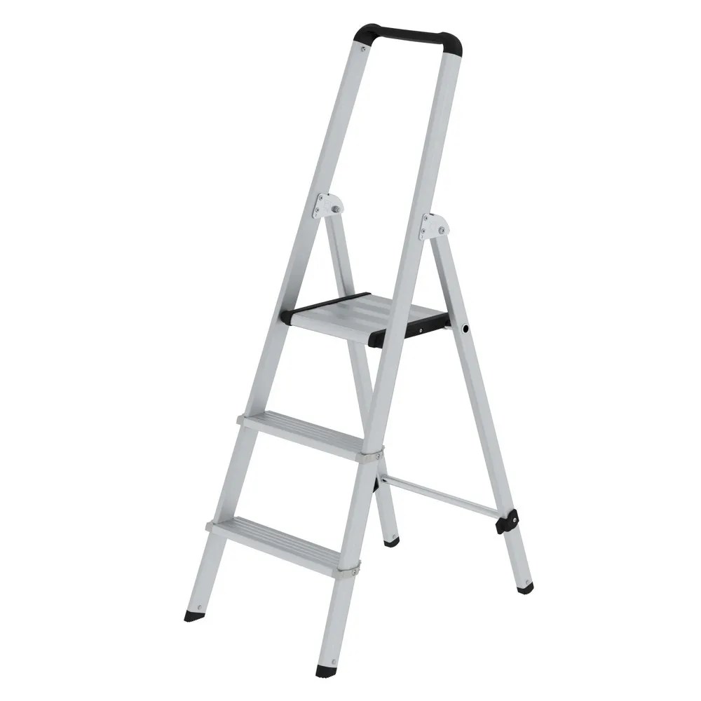 Munk ML Stufen-Stehleiter einseitig begehbar Aluminium eloxiert 3 Stufen
