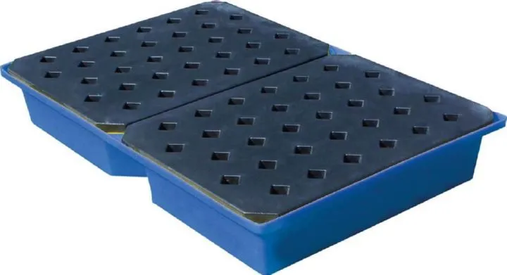 Auffangwanne ST100 für Kleingebinde 104 Liter 119,5 x 79,5 x 18,5 cm mit Rost