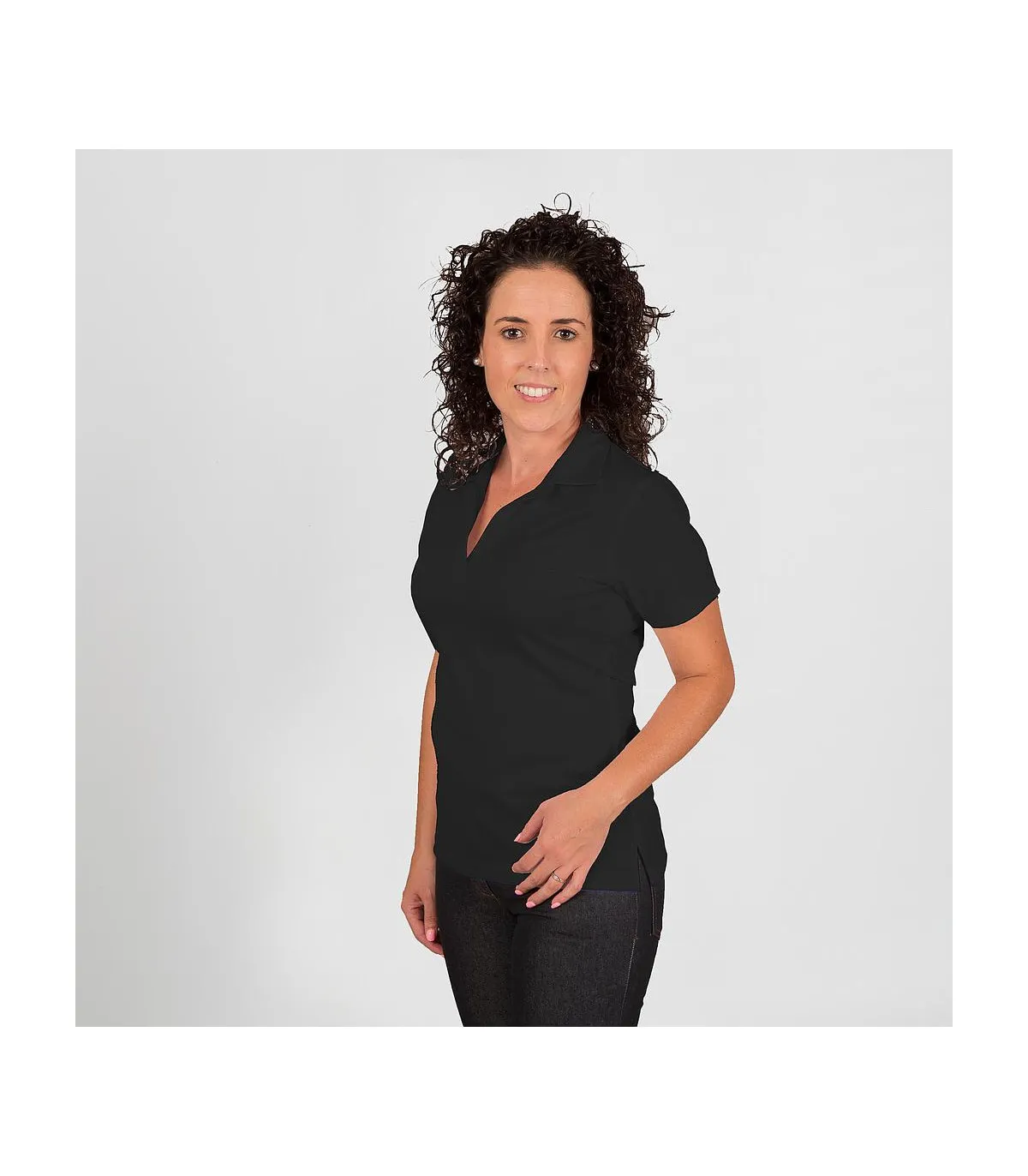 Pole der atmungsaktiven Frau Interlock kurze Ärmel UNIFORMES GARY'S 850002