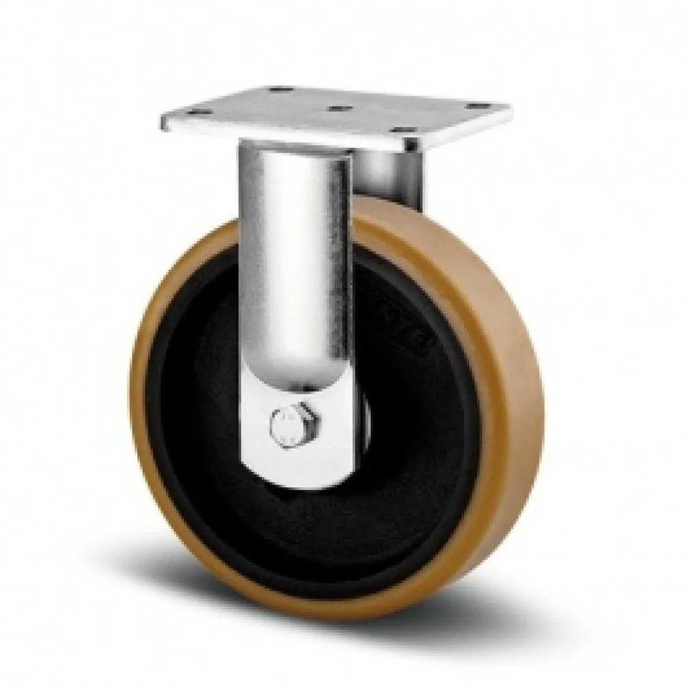 TENTE® Bockrolle PU, Präzisionskugellager, Gusseisen-Radkörper, Ø x Breite 160 x 50 mm, TK 750 kg