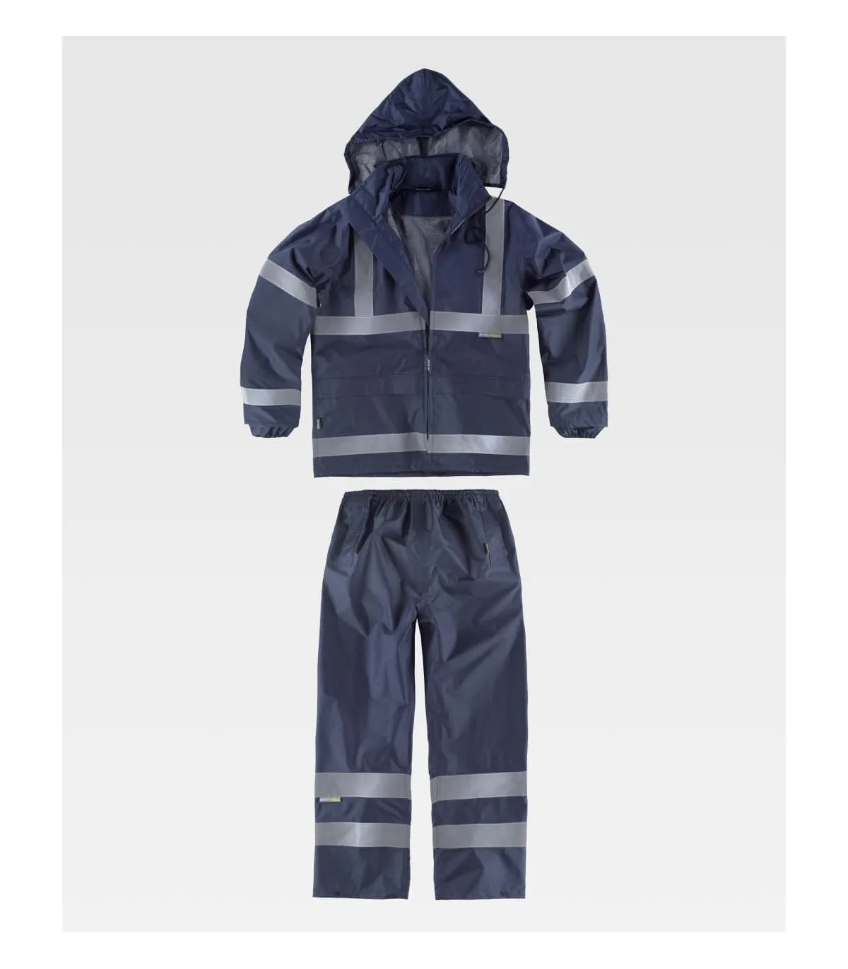 Wasserdichter Anzug mit reflektierenden Bändern S2013