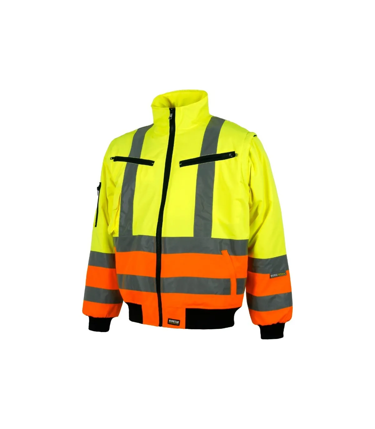 Wasserdichter Pilot Fluor mit abnehmbaren Ärmeln WORKTEAM C3736