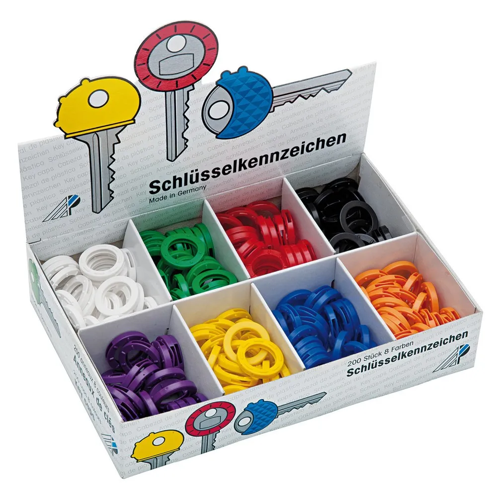 WEDO® Schlüsselkennringe, farblich sortiert, 200 Stk/VE