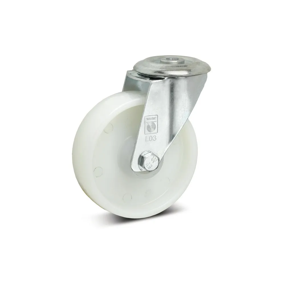 Wicke Lenkrolle Polyamid , Stahlblech-Gehäuse, spurlos, Ø x Breite 80 x 35 mm, TK 150 kg