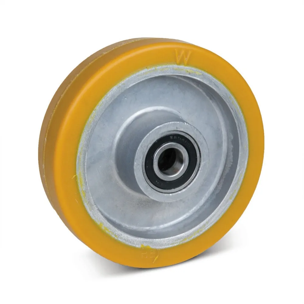 Wicke PU-Lenkrad, Aluminiumfelge, Einbaulänge 53 mm, ØxB 170 x 50 mm, TK 400 kg