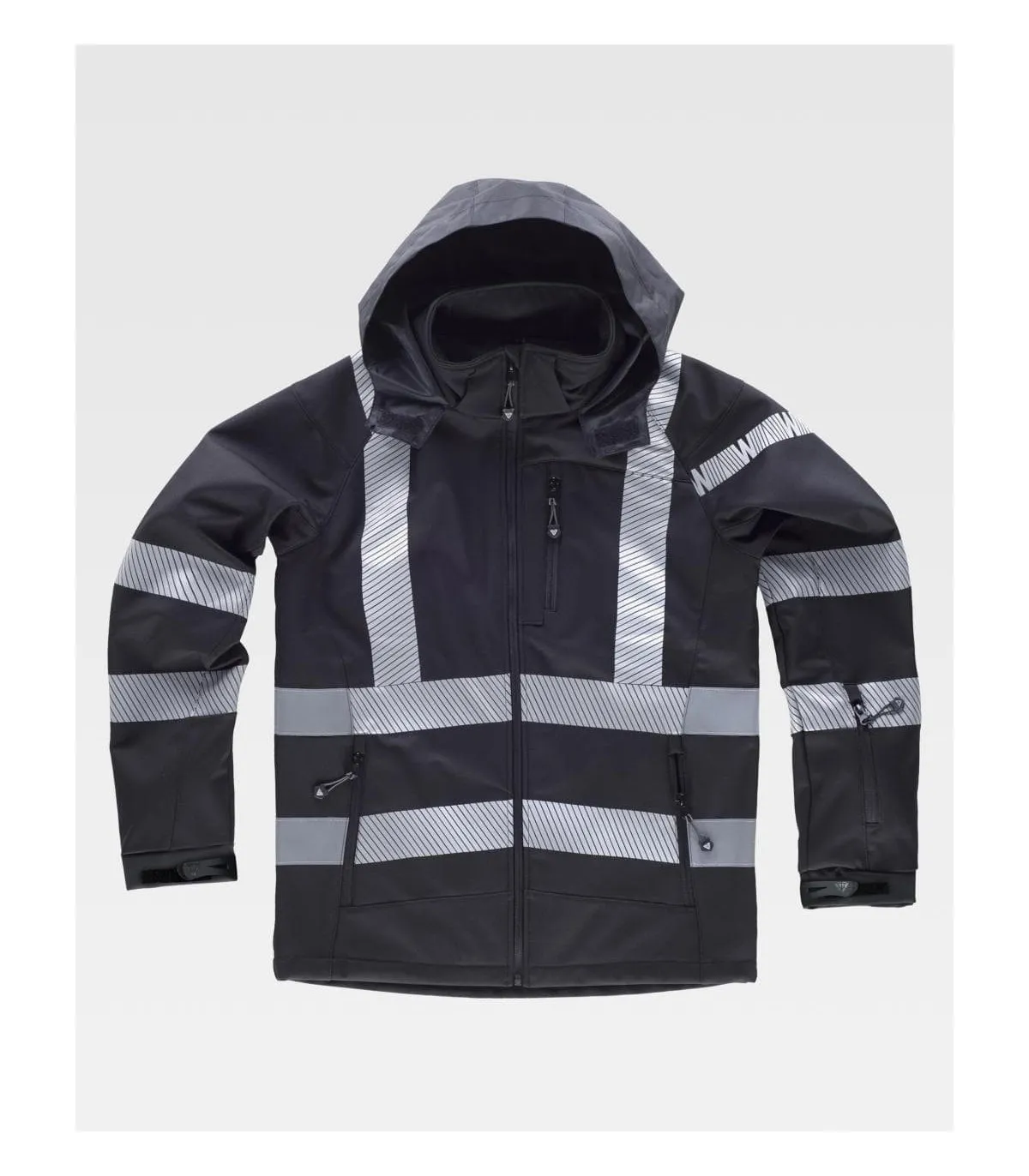 Workshell kombiniert mit C9213 reflektierenden Bändern