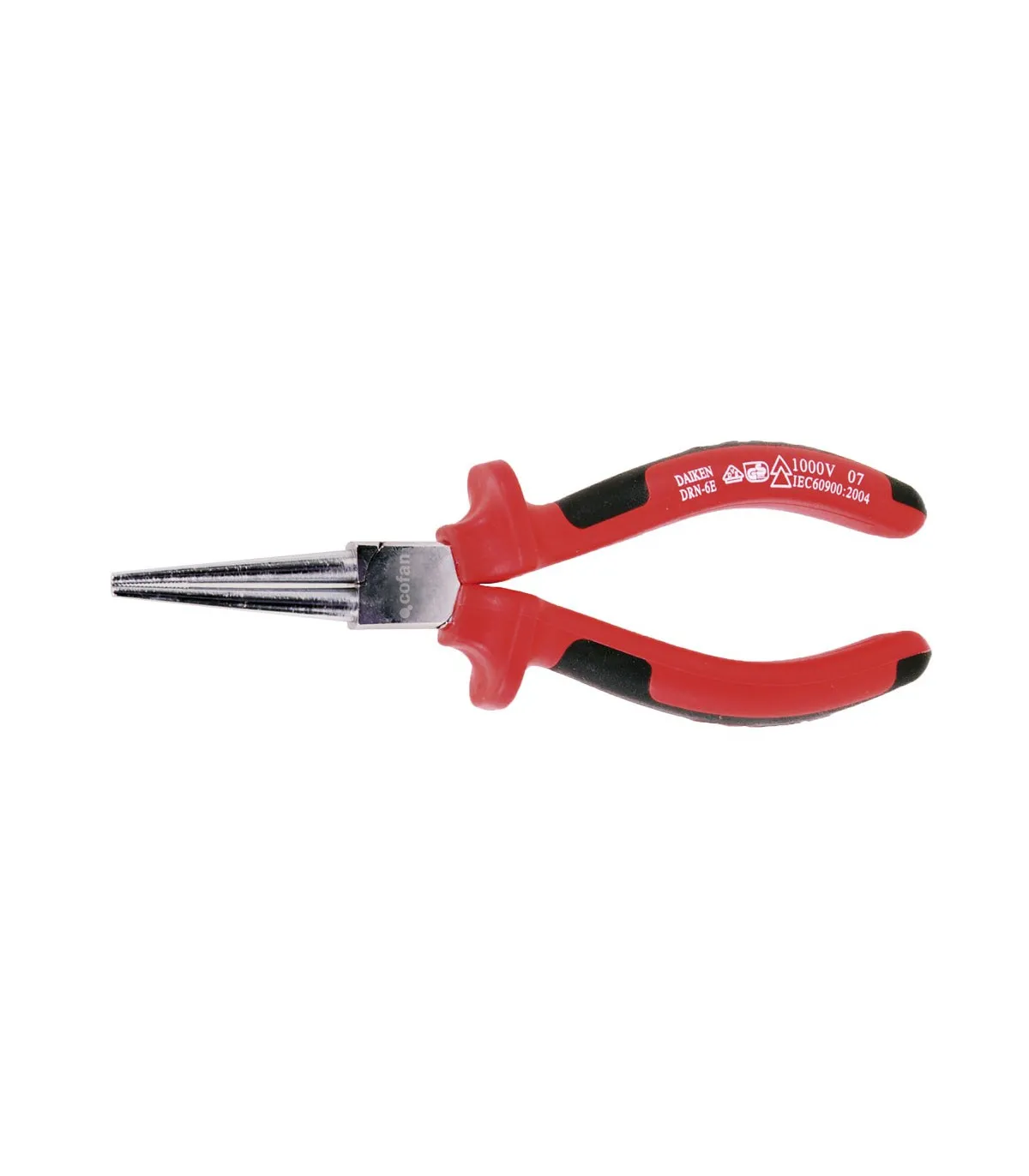 1000 V Runde Spitze Zange 1000V Stahl isoliert mit Anti-Rutsch-Griff Cofan 09600309