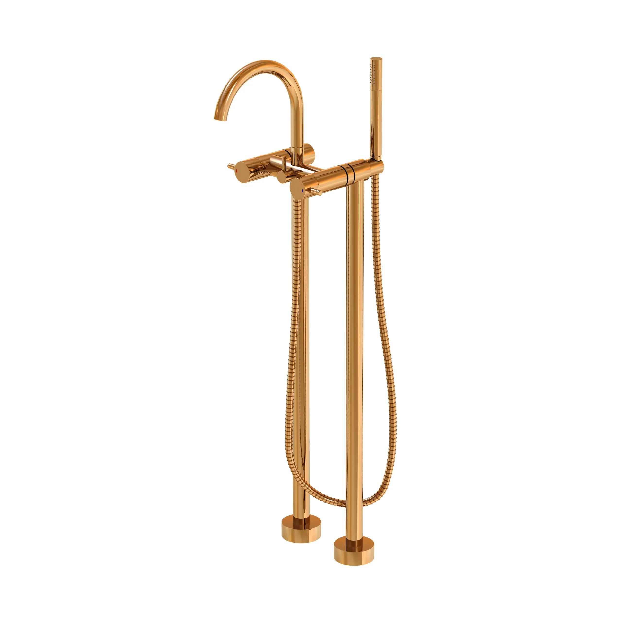 Steinberg Serie 100 Freistehende Wanne / Brause- Armatur, rose gold