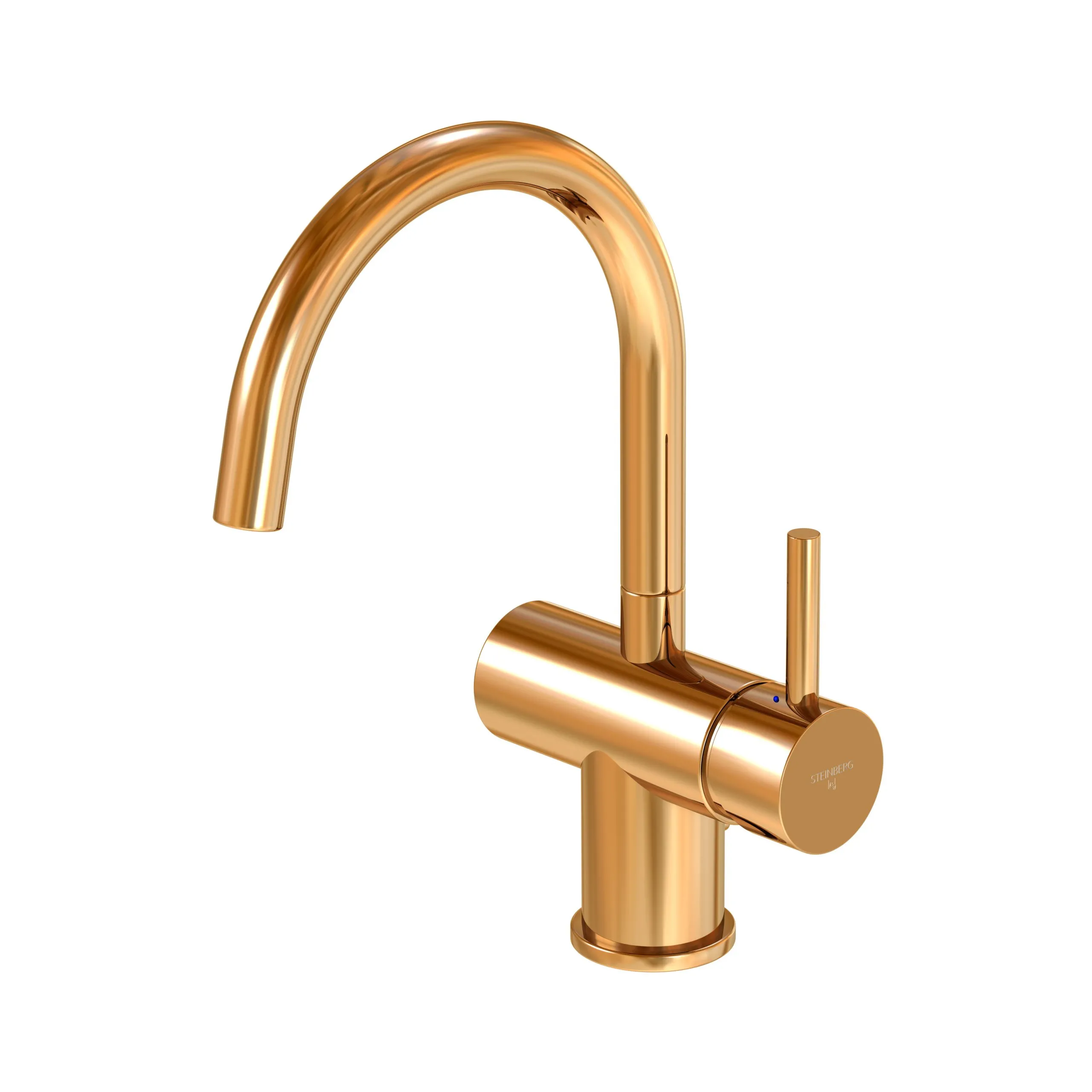 Steinberg Serie 100 Waschtisch-Einhebelmischer mit Ablaufgarn. 1 1/4", Ausladung 155mm, rose gold