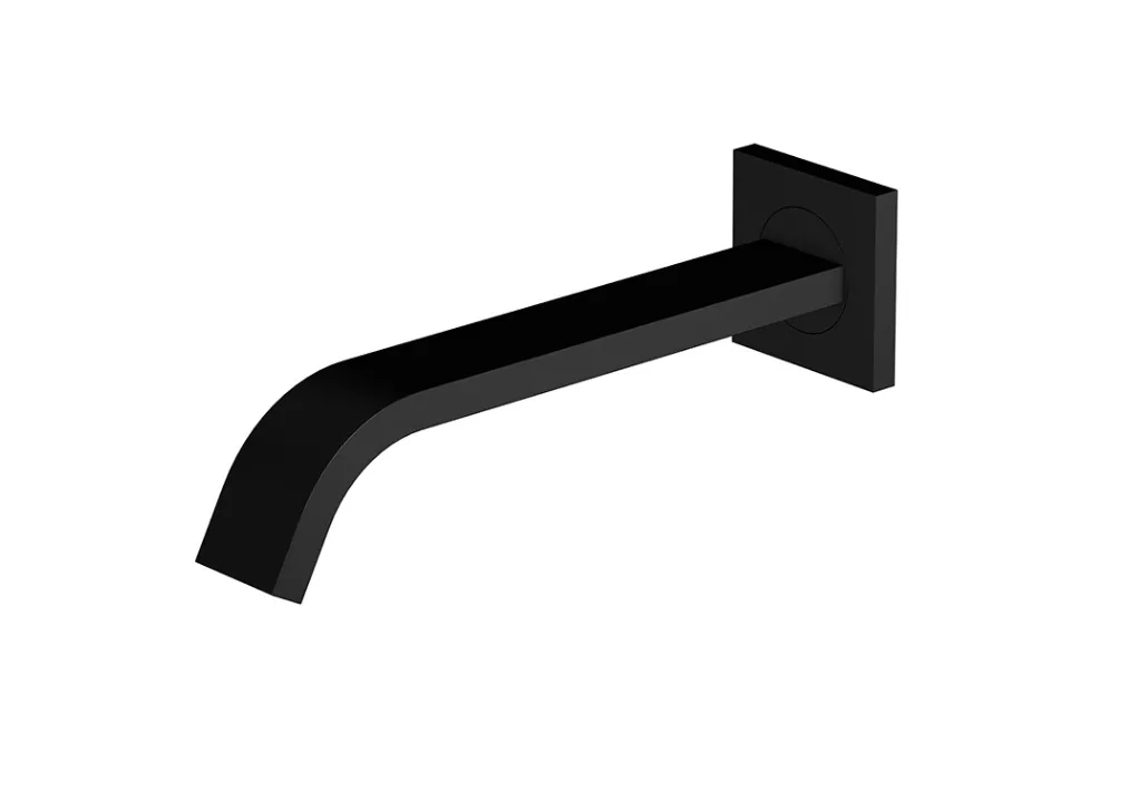 Steinberg Serie 135 Auslauf für Wanne offener Schwallauslauf Ausladung 200 mm matt black, 135 2310 S