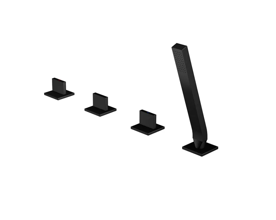 Steinberg Serie 160 4-Loch Wanne/Brause-Standarmatur, matt black, 160 2480 S