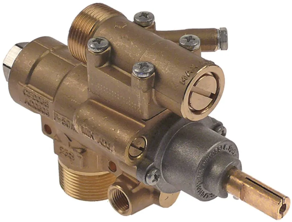 Ambach Gashahn PEL23S/O für Kochkessel KKG100 Achse ø 10x8x25/17mm