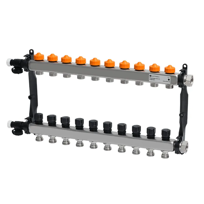 Afriso Edelstahl-Heizkreisverteiler ProCalida® VA 1C Vario-DP 10 Heizkreise 86430