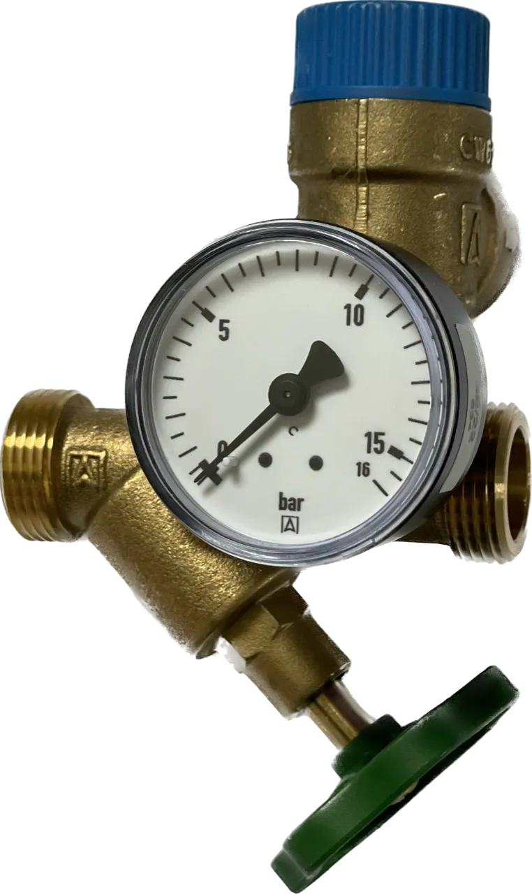 Afriso Sicherheitsgruppe WSG 75 Trinkwasser 10bar mit Manometer DN15 ohne Verschraubung 77976