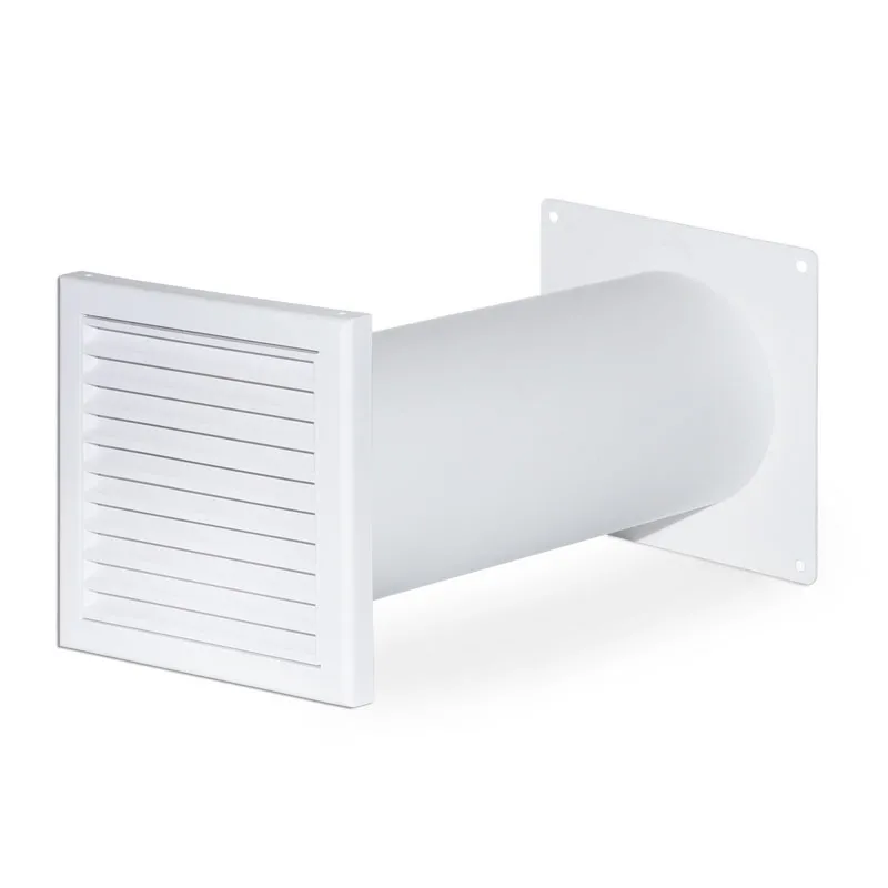 Blauberg Teleskopkanal-Lüfter KIT BlauPlast-100-001 mit Insektenschutz Ø 100 mm 8000393 Mauerkasten