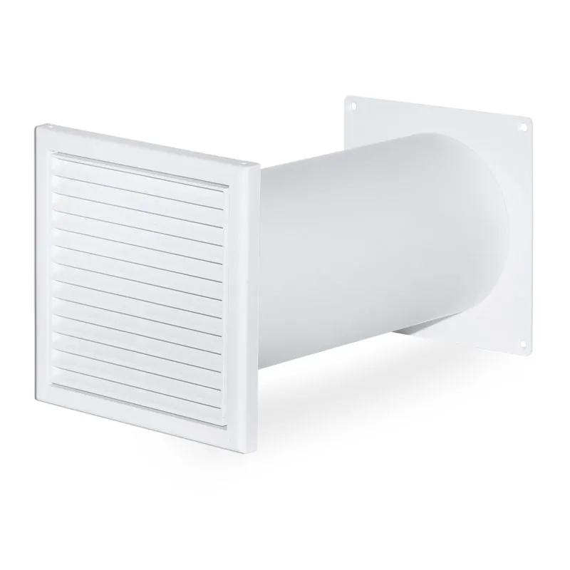 Blauberg Teleskopkanal-Lüfter KIT BlauPlast-125-002 mit Insektenschutz Ø 125 mm 8000409 Mauerkasten
