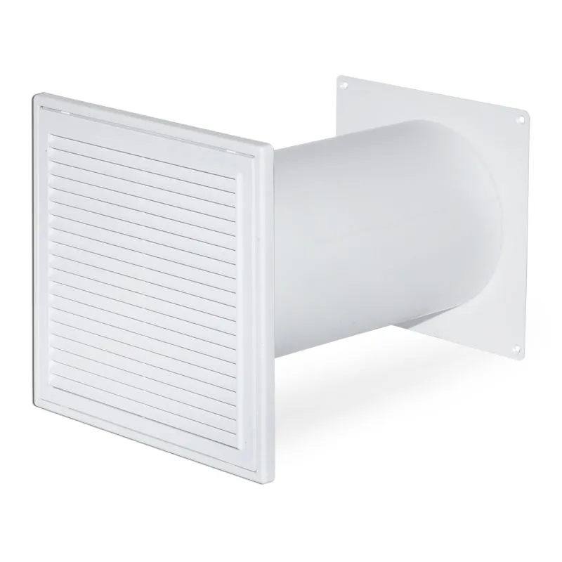 Blauberg Teleskopkanal-Lüfter KIT BlauPlast-150-003 mit Insektenschutz Ø 150 mm 8000416 Mauerkasten