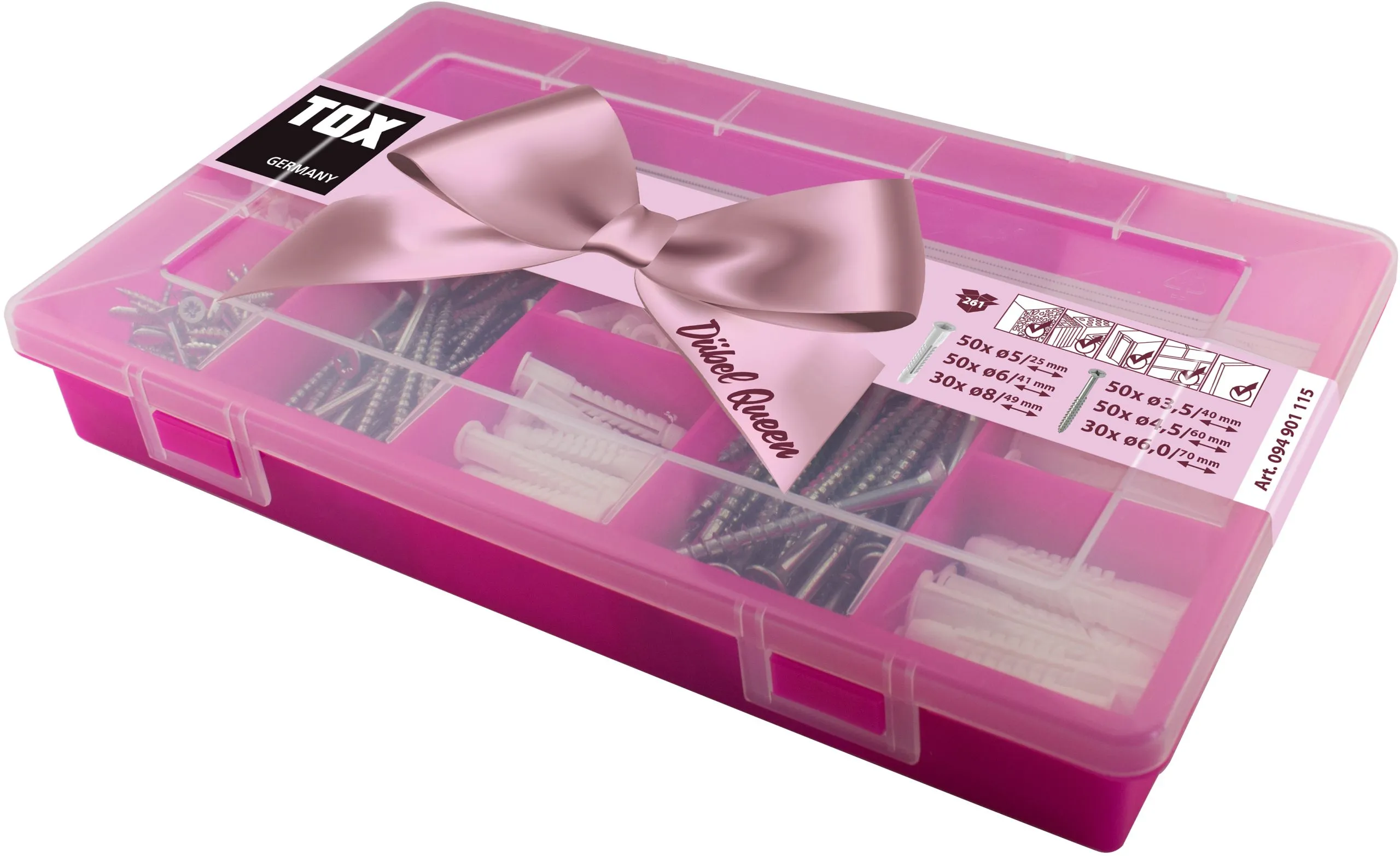 TOX Allzweckdübel - Sortiment Dübel Queen 261 tlg., 094901115