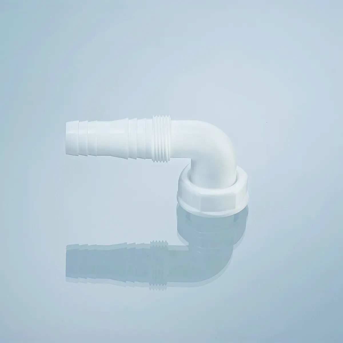 Winkelschlauchtülle m. ÜBERWURFMUTTER 1" F. UP-SIFON