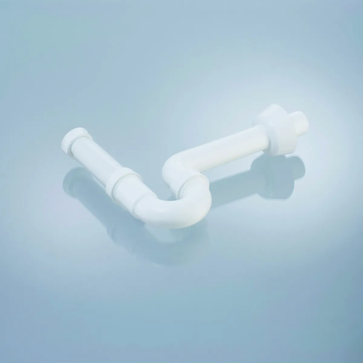 Siphon Röhrengeruchsverschluss Röhren-Siphon 1 1/4" x 40mm mit Wandrosette für Waschtisch