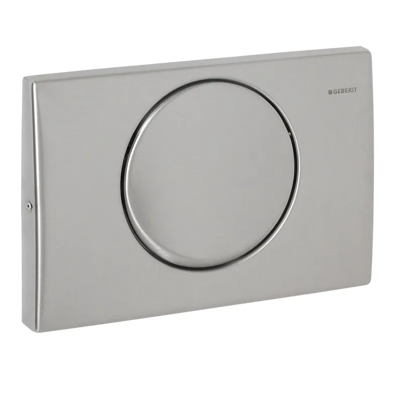 Geberit Delta10 Betätigungsplatte für Spül-Stopp-Spülung, verschraubbar edelstahl 115101005